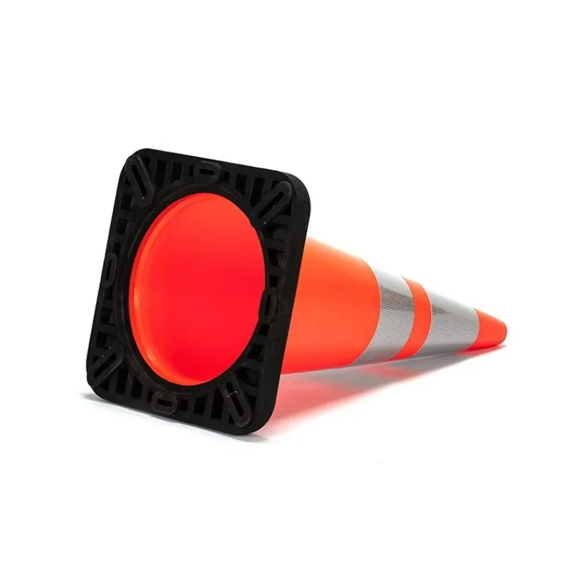 High quality custom 700mm road safety collision orange traffic cone with reflective film
