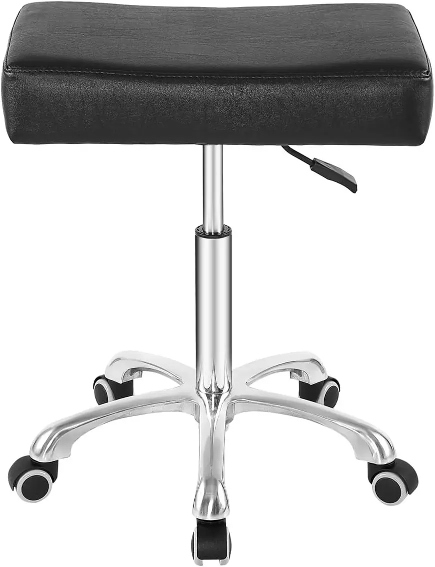 Tabouret à Comcussion Réglable avec Roues RapDuty, Noir, pour Bureau, Maison, Comptoir, Salon