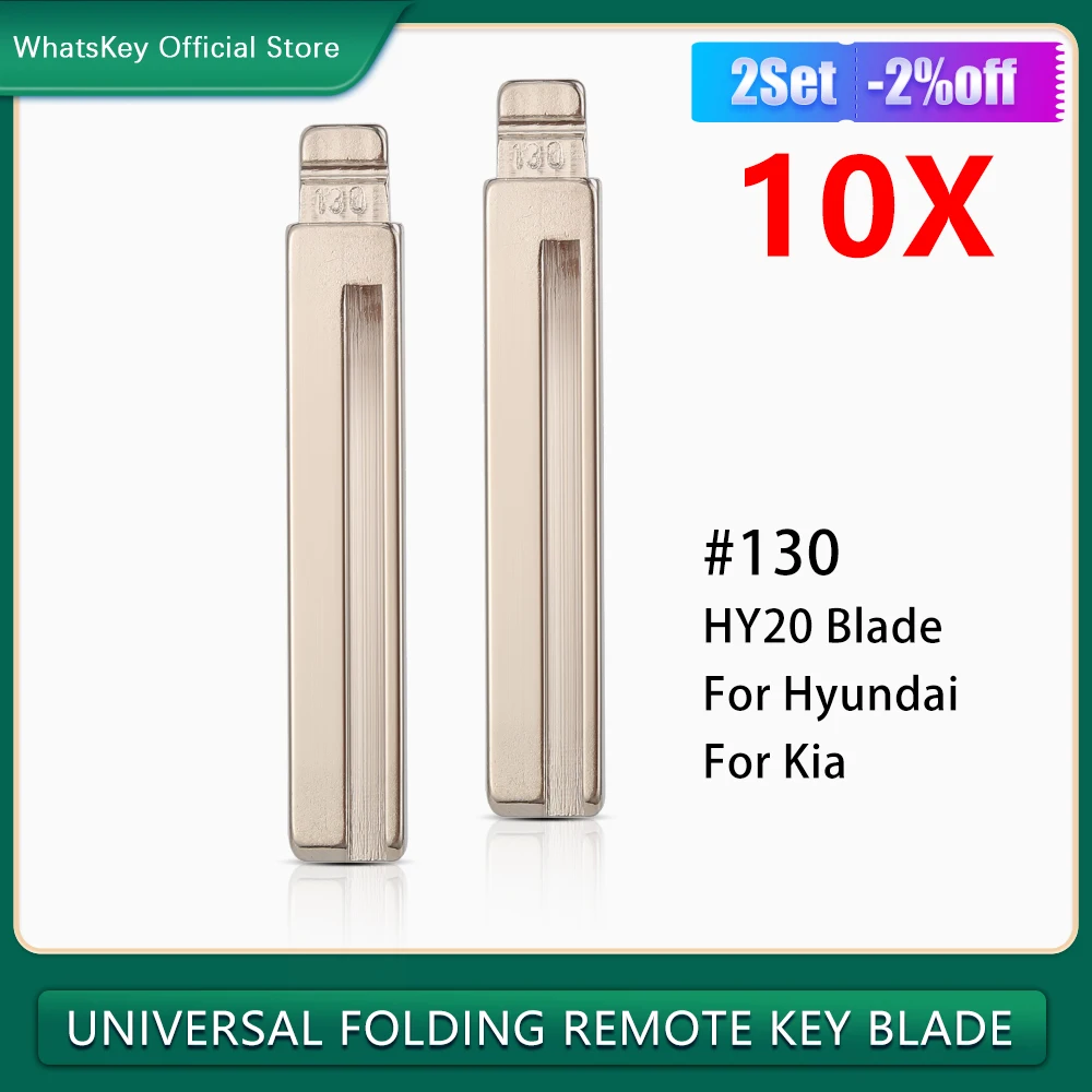 10Pcs/Lot LISHI HY20 Blank Uncut Flip Car KD Blade #130 For KIA RIO Picanto Ceed For Hyundai Elantra Verna Santa Fe Veloster I30