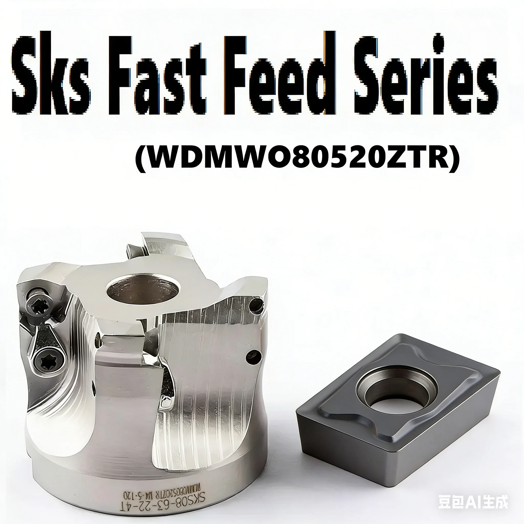 

CNC Fast Feed Milling Cutter Head SKS08 TXP08 Indexable Milling Tool Compatible with WDMW080520 Carbide Inserts for CNC Milling