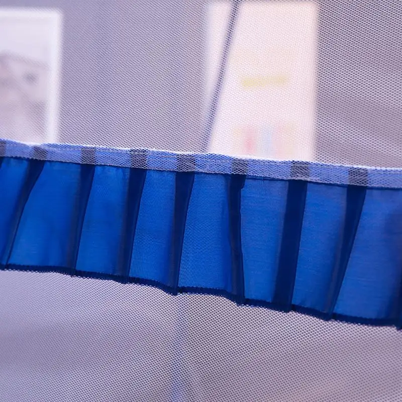 

Auatic Folding Mosquito Net for Mongolian Tent Qui Installation Steel Wire No Assembly Required Polyester Fiber Material