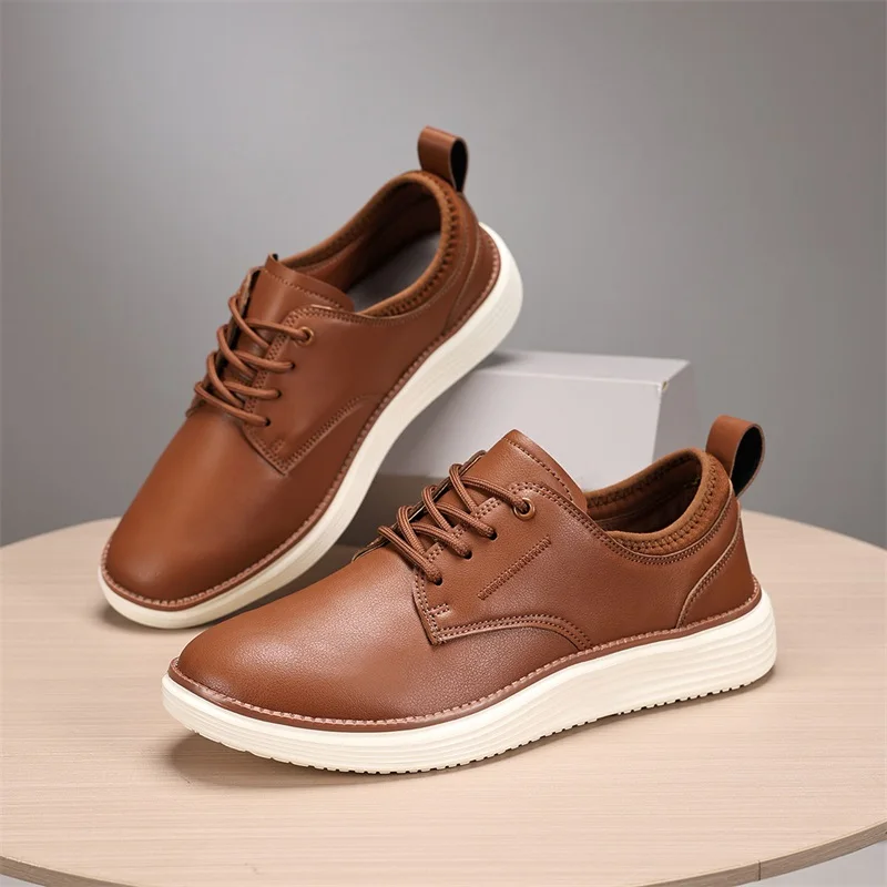 2026 men's boots fashion simple walking shoes trend fashion wide toe casual shoes comfortable sports shoes