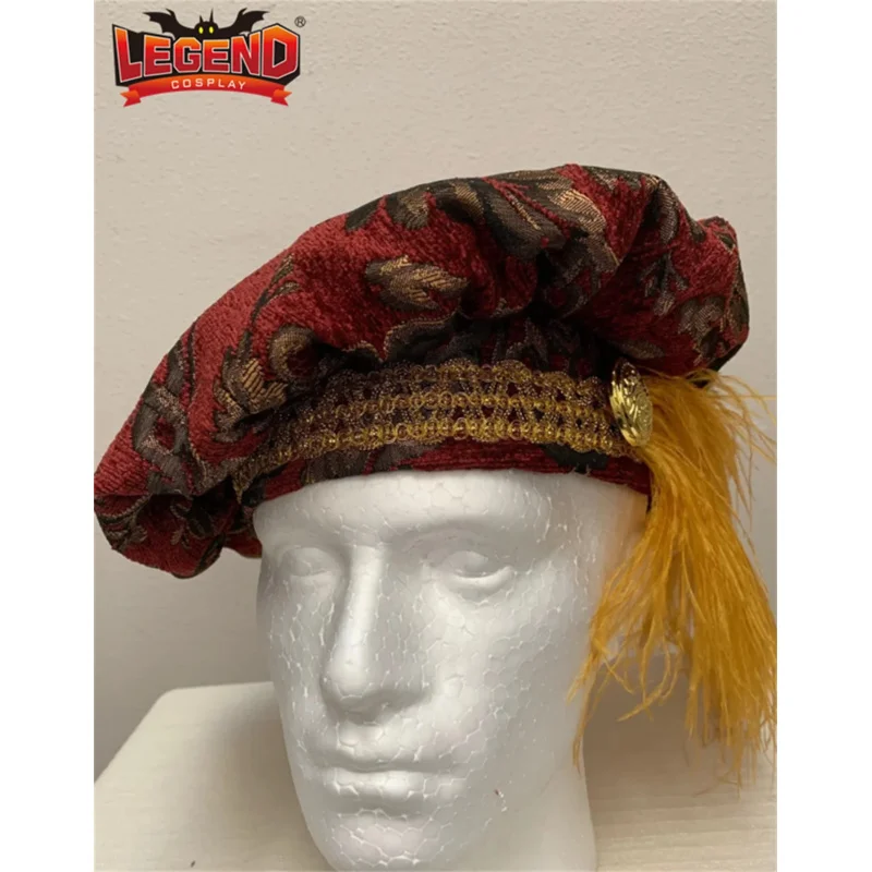 Medieval Tudor Hat Men Renaissance Victorian Queen Elizabeth Tudor Period Floppy Poet Muffin Hat Costume Headwear Headpiece