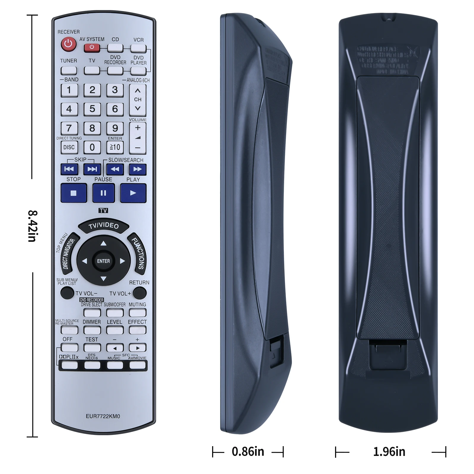 New EUR7722KM0 Remote Control For Panasonic AV Receiver SA-XR55 SA
