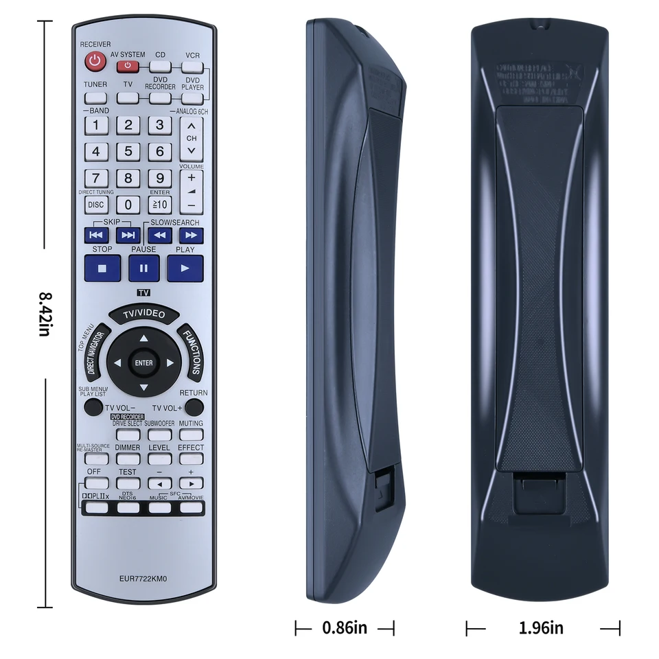 New EUR7722KM0 Remote Control For Panasonic AV Receiver SA-XR55 SA