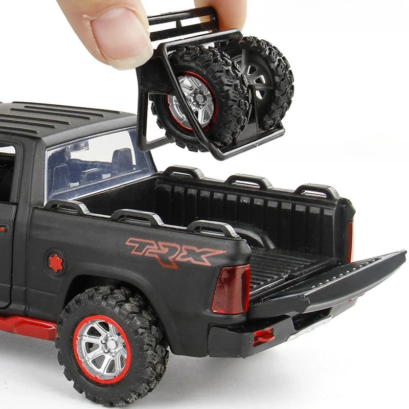 Simulation 1:32 Dodge Ram TRX Pickup Car Model With Sound And Light Collective Diecast Toy Vehicles Miniature Voiture Boy Gift