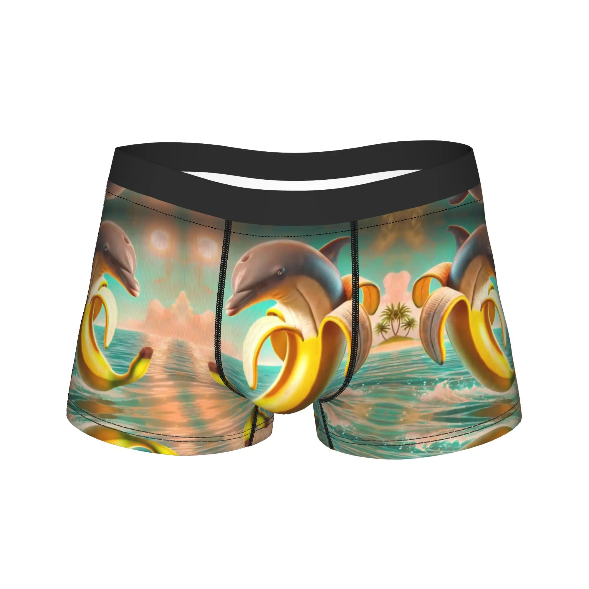 

Мужские дышащие трусы-боксеры Brainrot Elephant Banana, эластичное нижнее белье со стильным принтом, повседневная комфортная одежда для ежедневной носки