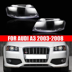 For Audi A3 2003 2004 2005 2006 2007 2008 Car Headlights Lens Cover Headlamp Glass Transparent Lamp Shell New