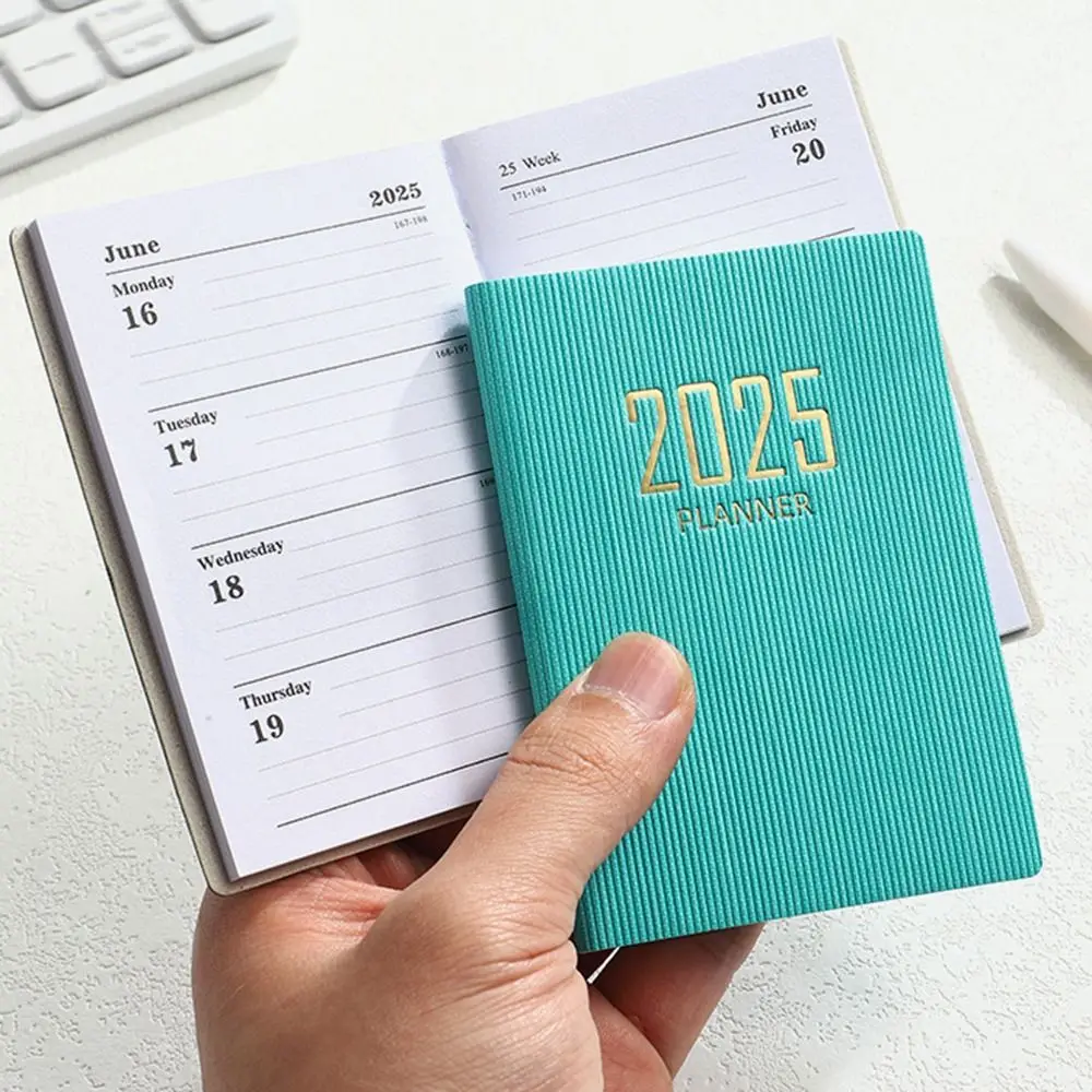 English A7 Mini Pocket Notebook To Do List 12 Months 2025 Schedule Planner Notepad Time Organizer Taking Notes 365 Days Notepad