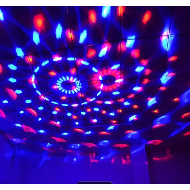 

Звукоизолируемый RGB-светильник для диско-шара с дистанционным управлением, 7 цветовых режимов, синхронизация музыки, освещение для DJ-вечеринок для танцпола, свадеб, баров,