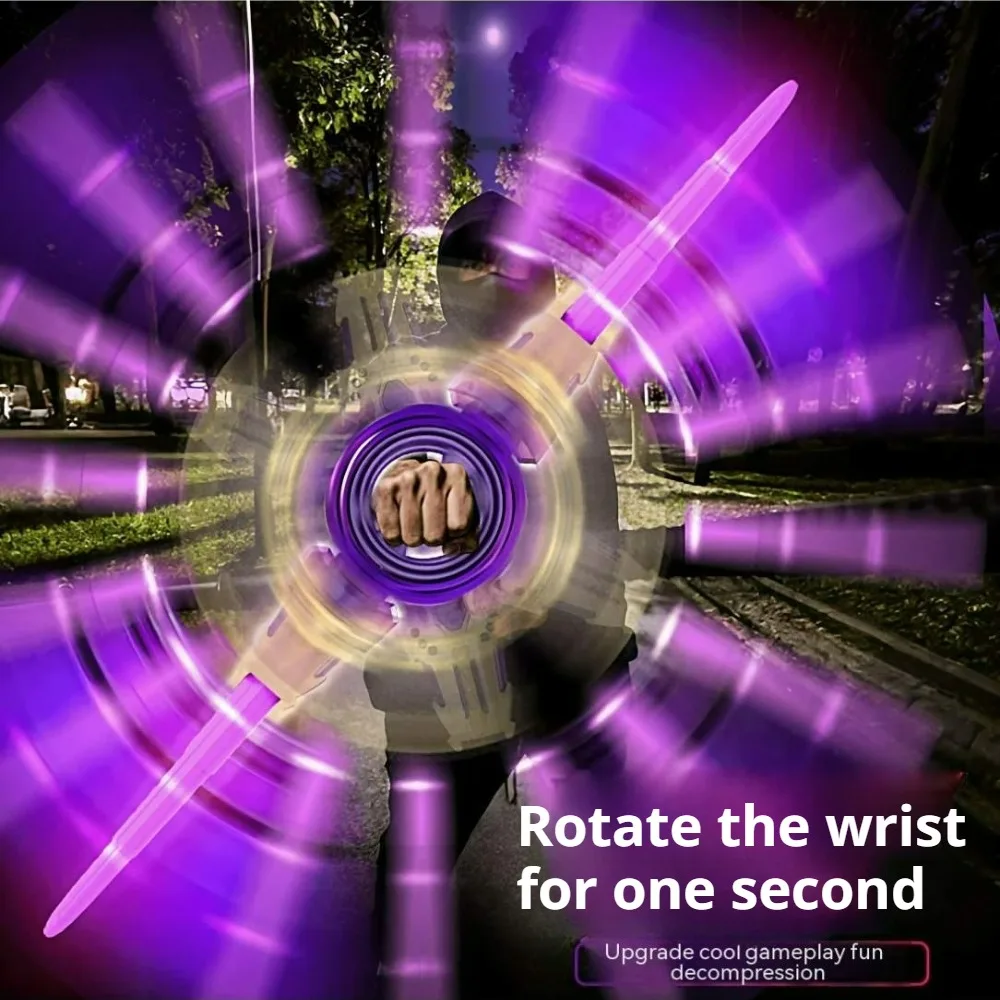 Buitenspeelgoed Helder draaiend zwaard Meerkleurig flitser LED-licht Glans Cosplay Zwaard Speelgoed Feest Familie Interactief speelgoed voor kinderen Volwassen