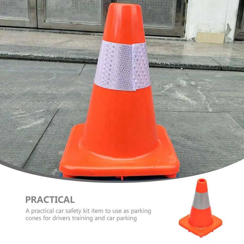 Durable Plastic Traffic Cone Red Safety Cone for Drivers Training Parking Outdoor Road Marker Driveway Markers for Snow Plowing