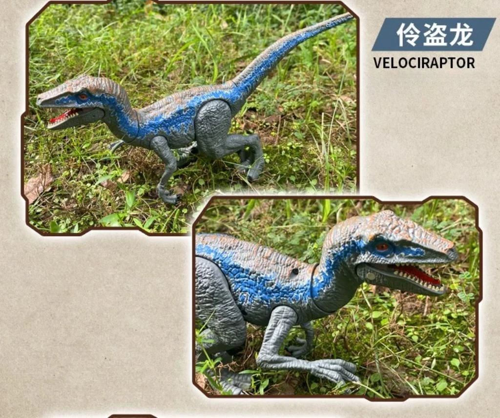 Jurassic Dinosaur Boy Large-Sized T-Rex Megalosaurus Velociraptor Jointed Action Figure with Sound Effects Model Toy Collection