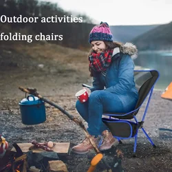 Folding Chair Ultralight Detachable Portable Chair Outdoor Camping Fishing Travel Hiking Picnic Seat Tools Lazy Back Chairs