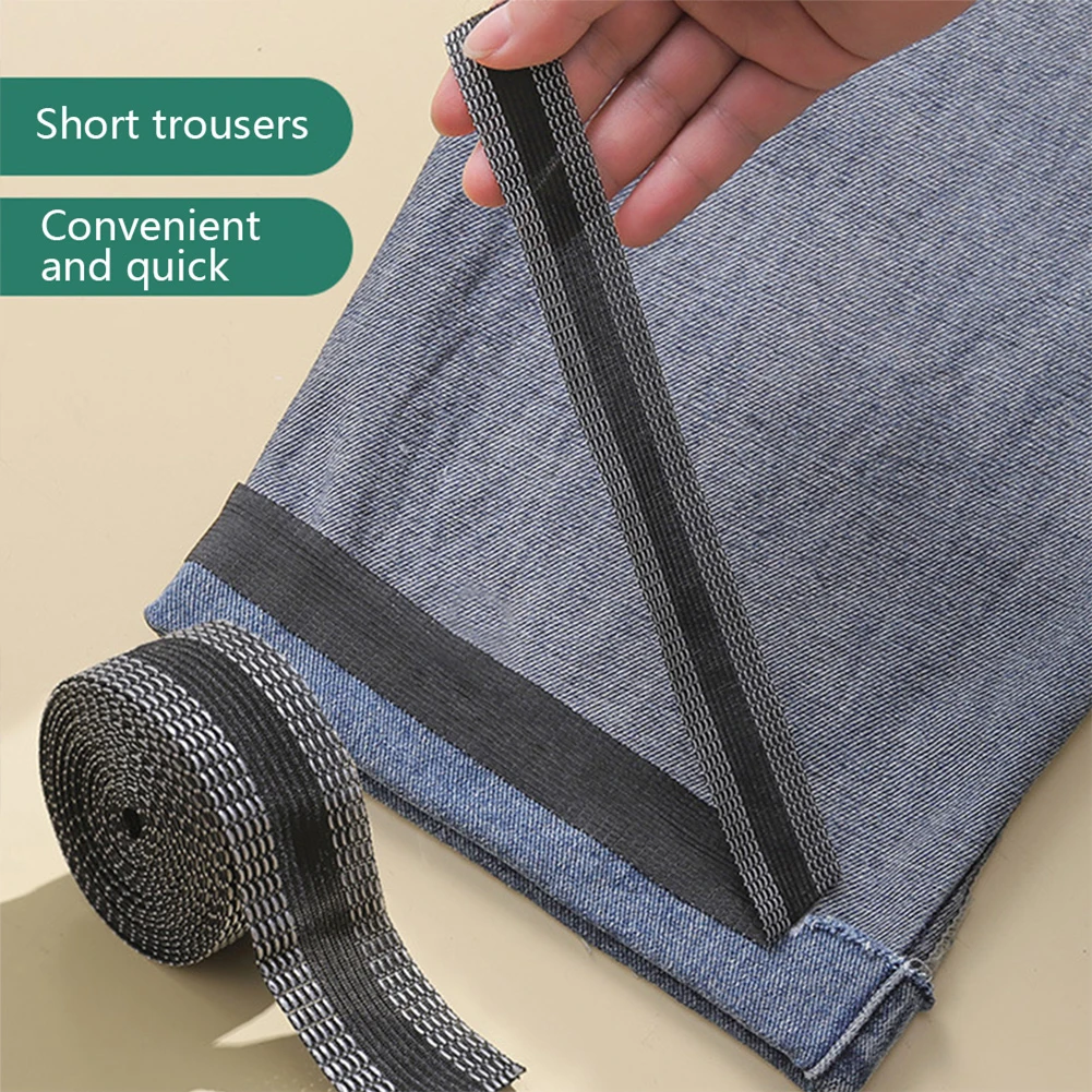 3PCS Pants Hem Edge Shorten Iron On Repair Tape Roll 5 Meter Length x 2 5cm Width PP Polyester Patch for Pants Fix