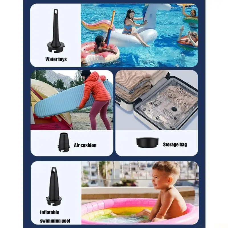 U2JB Rechargeable Air Pumps with Adapter Portable Pumps Fast Charging Plastic Texture Perfect for Mattress Deflation Inflation