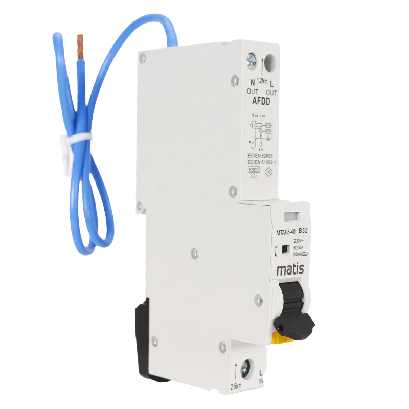 ARC FAULT PROTECTIVE (AFDD+RCD+Voltage Protection),TYPE A, TRIPPING CURVE B/C,6KA, WIDTH 18MM