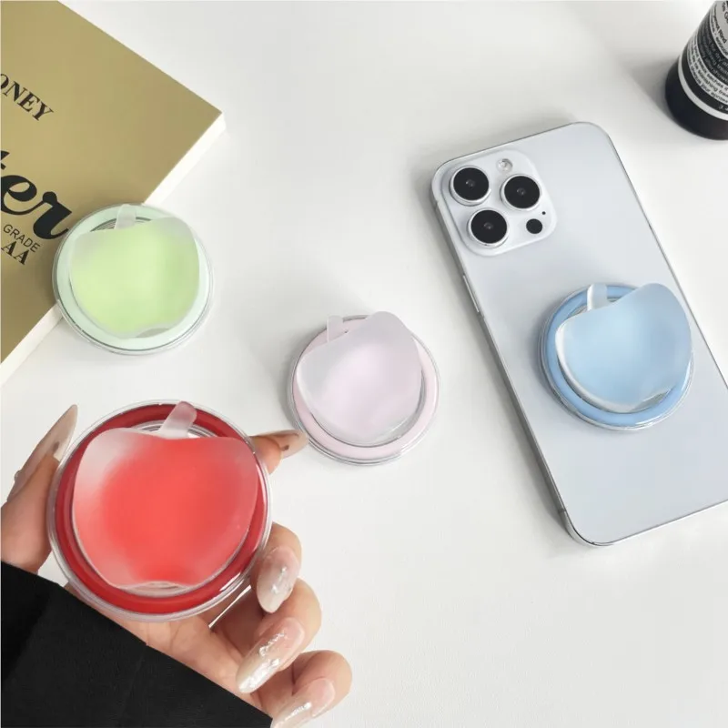 

Cute Gradient Apple Shape For Magnetic Phone Grip Holder Foldable Stand for MagSafe Compatible Phones Frosted Pastel Colors