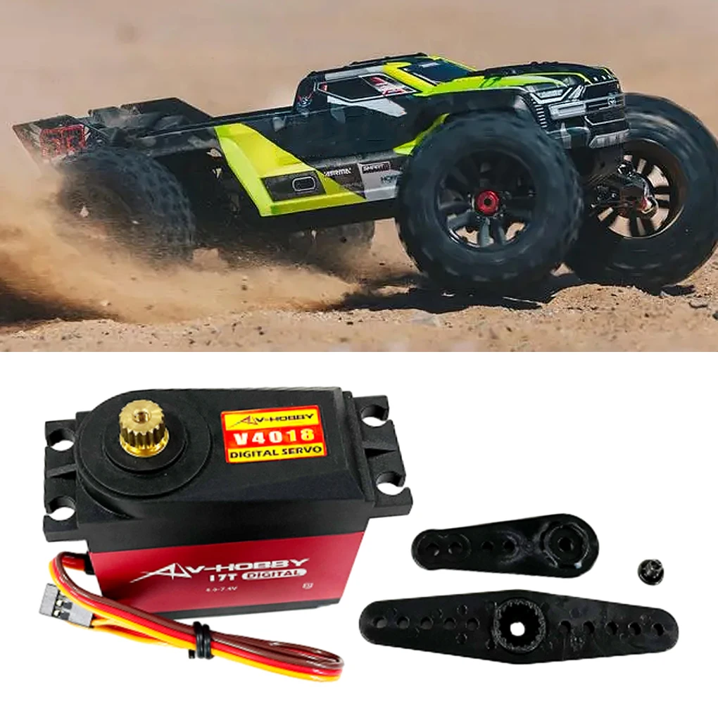 Metal Gear Servo For ARRMA 1/5 RC 17T 40KG Car Metal Gear Waterproof Servo for RC 1/5 ARRMA Outcast Kraton