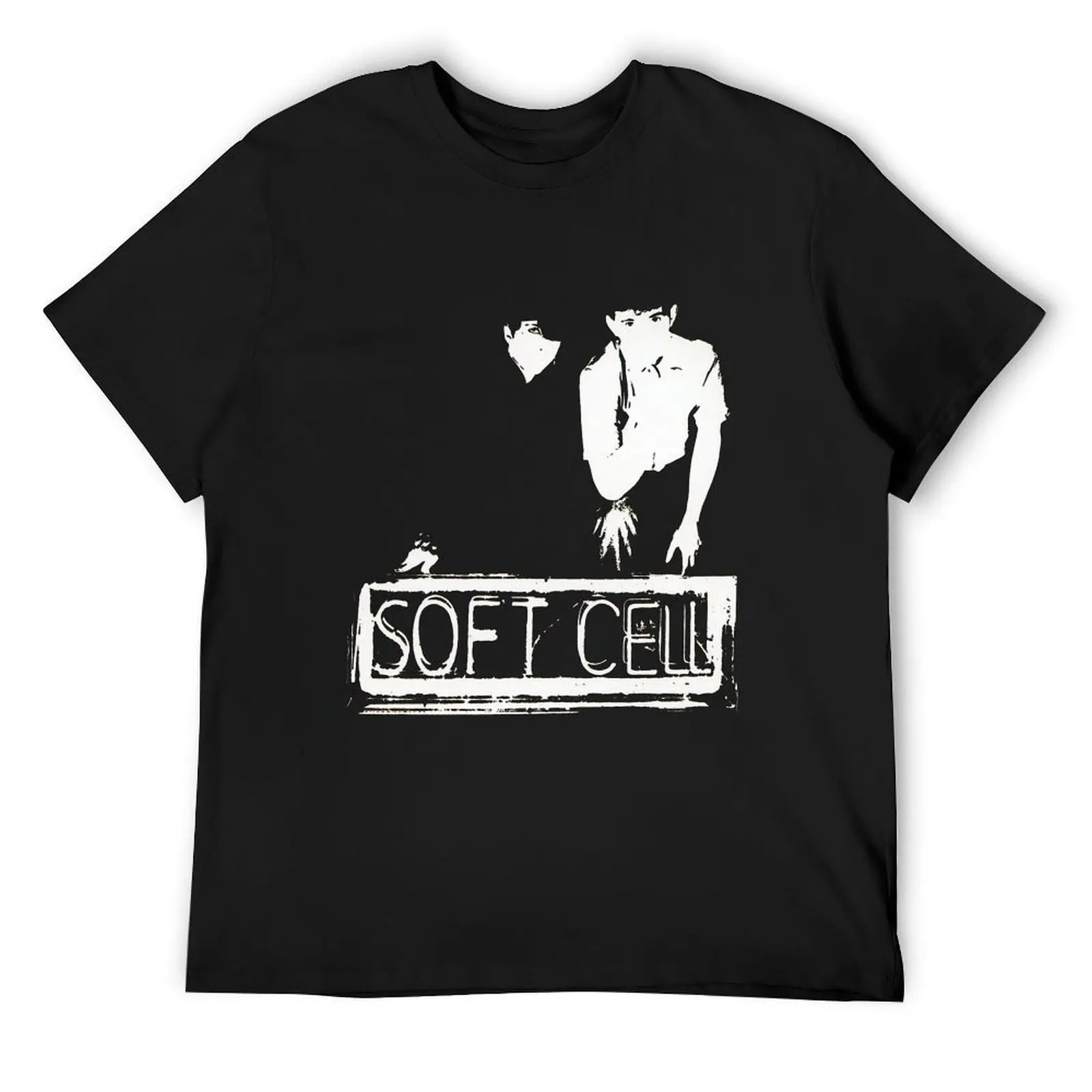 Soft cell black and white 80s synthpop T-Shirt graphic tee shirt shirts graphic tees mens t shirt