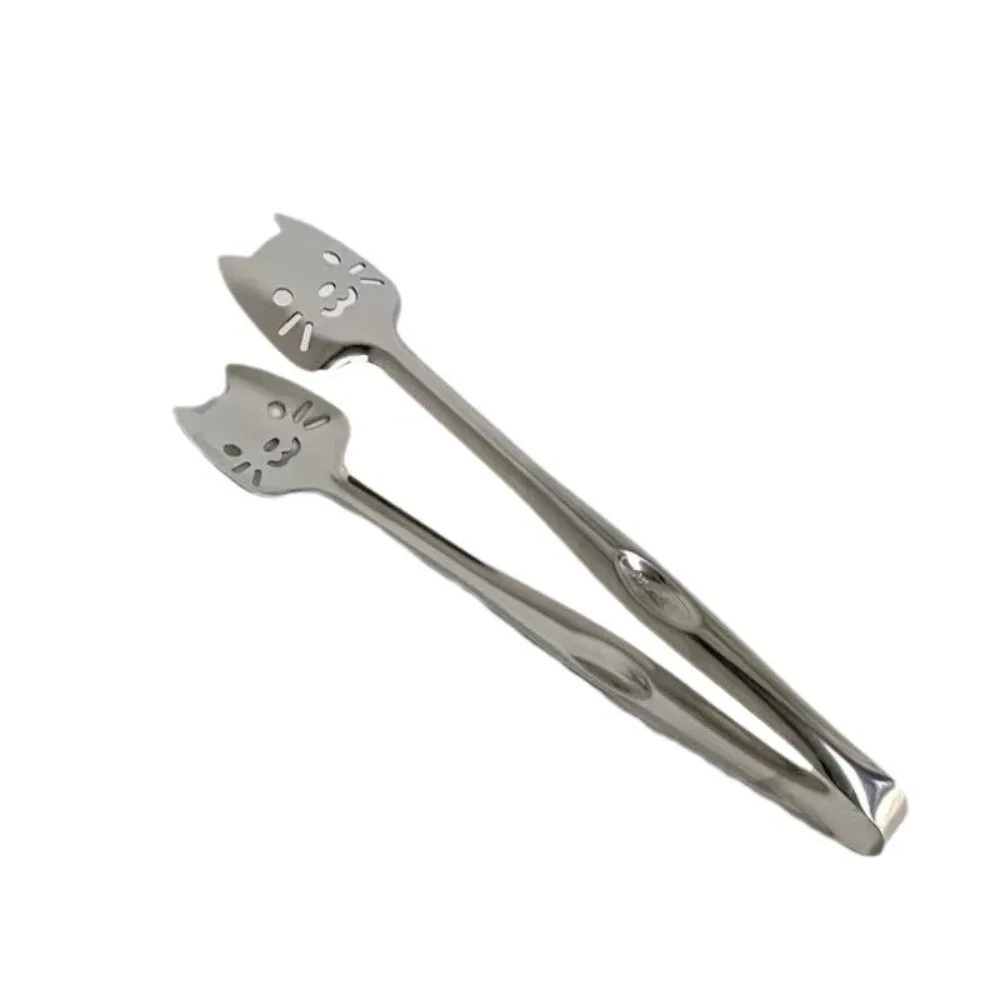 

Multi-functional Food Grade BBQ Clip 304 Stainless Steel Non-slip Ice Cube Clamp Silver Gold Grill Tongs Kitchen Utensils