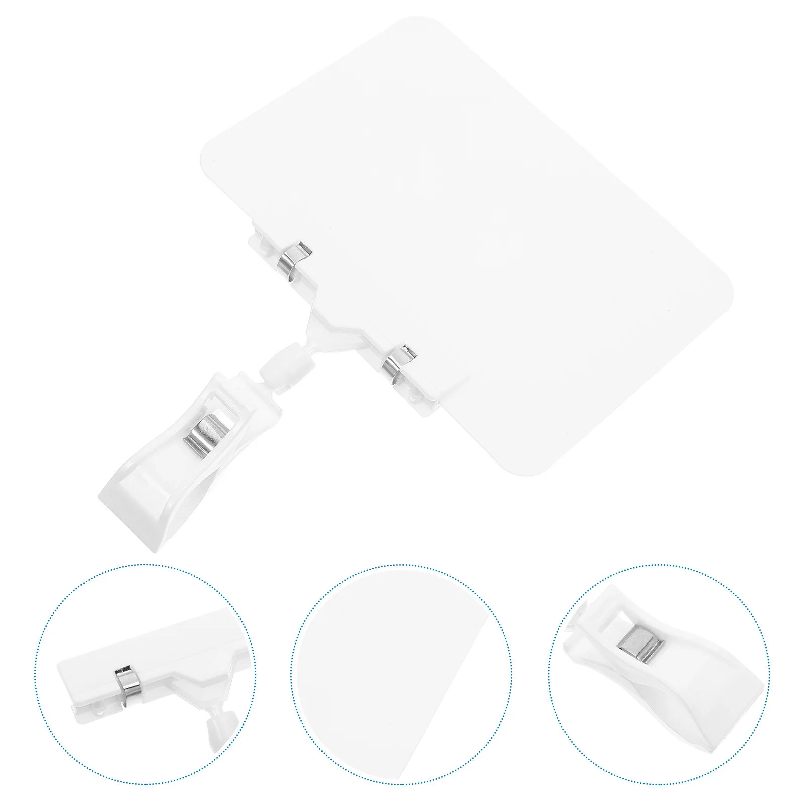

8 set Price Tag Whiteboard Waterproof Pvc Sign Clips For Display Erasable Shelf Label Holder Rotating Merchandise Sign Clip