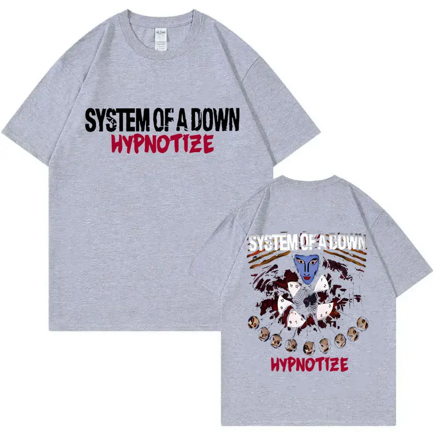 Rock Band System of A Down Hypnotize Graphic T Shirts Men Women Alternative Metal Music T-shirts Men\'s Vintage Oversized T-shirt