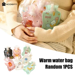 Cute Mini Hot Water Bottles Portable Small Transparent Cartoon Water Filled Winter Hand Warming Water Bag Home Warming Supplies