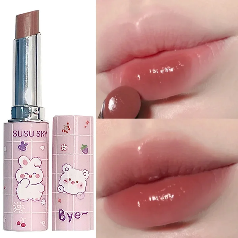 6 Colors Tinted Moisturizing Lipstick Nourishing Chapped Dry Cracking Lip Balm Waterproof Natural Cherry Red Lip Glaze Cosmetics