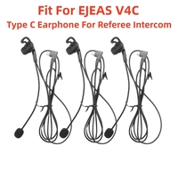 3/1PCS Type-C Plug Handsfree Referee Headset In-ear For EJEAS V4 Plus Judge Intercom Motorcycle Mic Football Referee Headphone