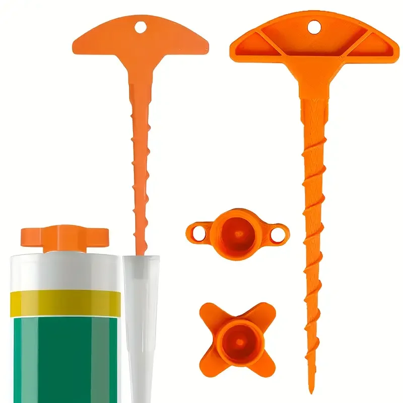 2PCS Sealant Nozzle Cleaner & Cap - Prevents Drying, Fits Standard Caulk Tubes, Handy DIY Tool
