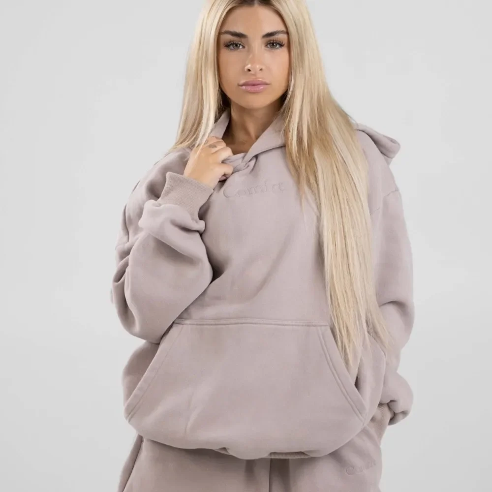 Sweat-shirt à capuche et pantalon pour femme, costume brodé à la mode, pantalon de sport ample et décontracté, ensemble 2 pièces, nouvelle collection automne hiver