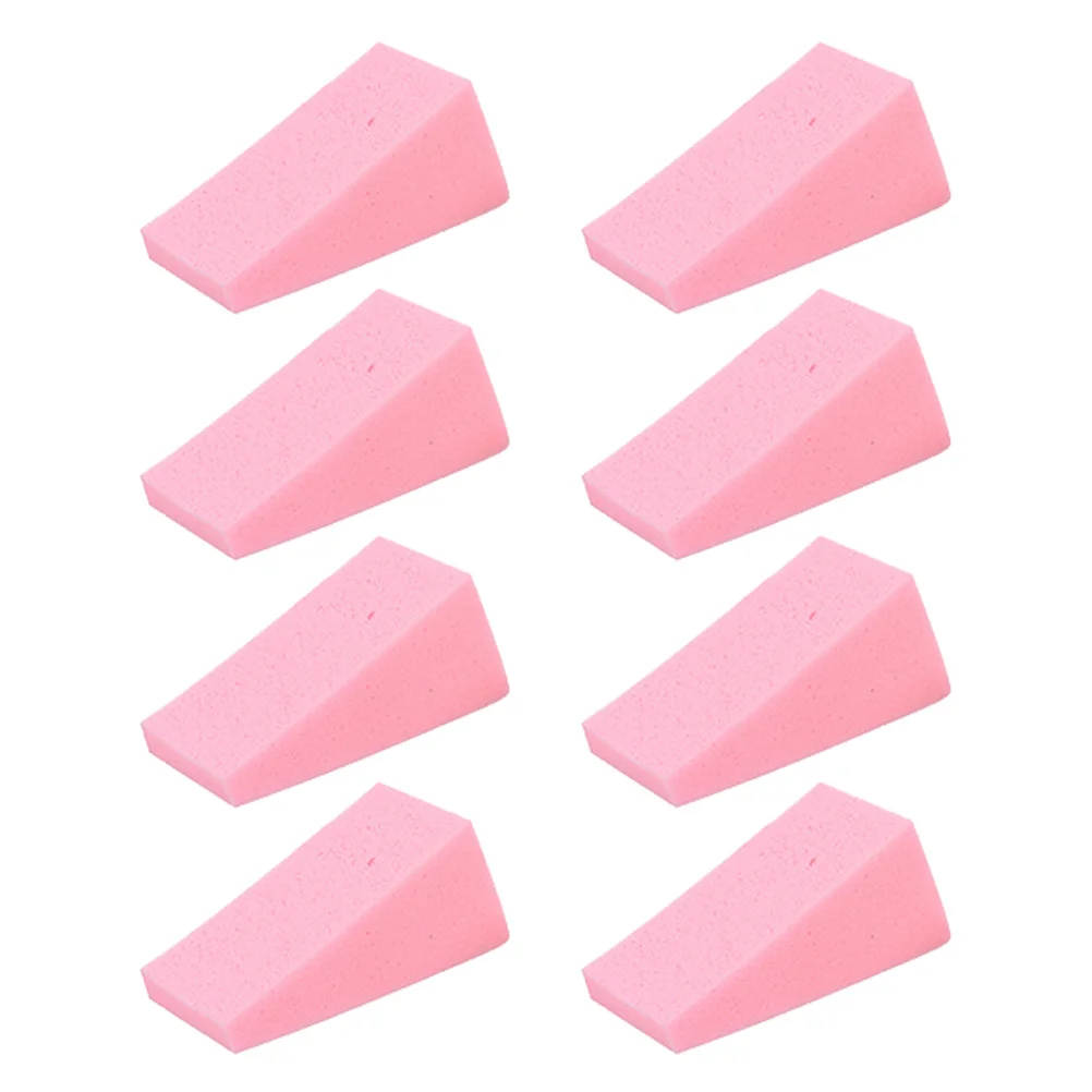 30 Uds esponja de maquillaje pequeña de doble uso para base líquida crema en polvo aplicador portátil suministros de maquillaje geométricos duraderos
