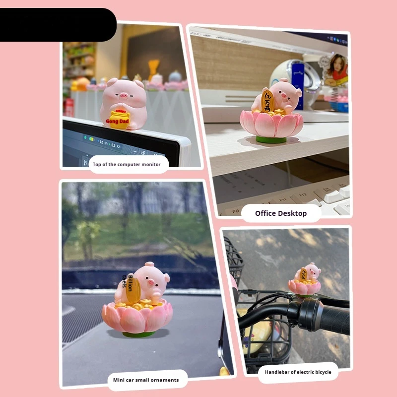 الإجهاد الإغاثة الراتنج خنزير تمثال الإبداعية سطح المكتب المنزلي الديكور لعبة حصالة على شكل حيوان زخرفة صغيرة نمط يشبه بوذا