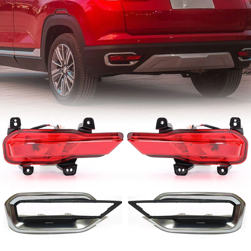 For Changan CS35 PLUS Rear Tail Light Assembly Rear Bumper Fog Light Reversing Brake Lamp Frame Chrome Strip 2018 2019 2020 2021