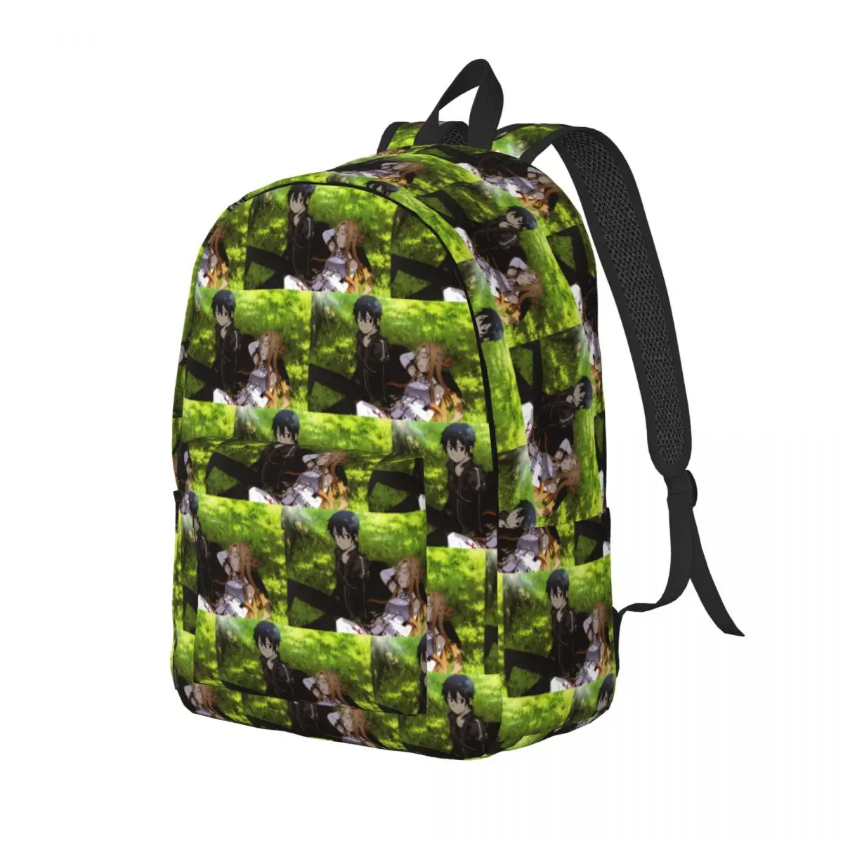 Sword Art Online Sao Yuuki Asuna Anime Student Backpack School Bag Hiking Travel Daypack for Boys Girls Bookbag Shoulder Bags