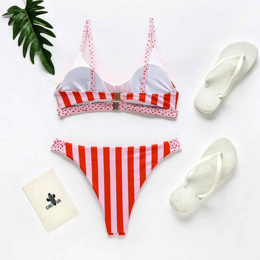 Sexy Polka Dot Bikini 2024 Women Swimsuit Female Brazilian Swimwear Two pieces bikini set Hollow out High cut Bathing Suit Swim