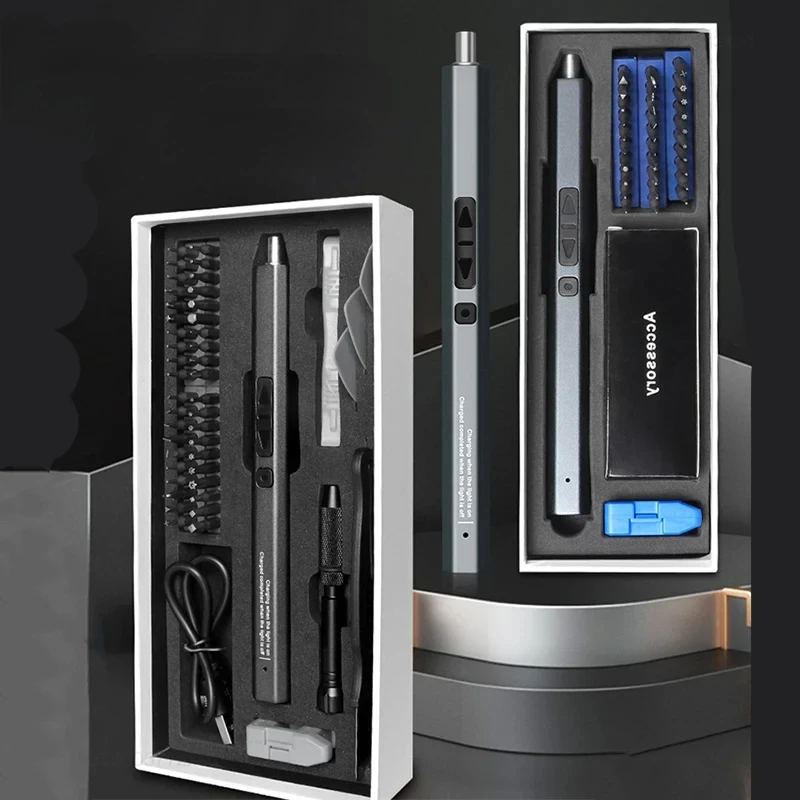 Imagem -02 - Xiaomi-mini Conjunto de Chave de Fenda Elétrica Kits de Chave de Fenda Portátil Usb Recarregável Ferramentas Elétricas de Reparação Profissional 12 em 39 em 50 em 1