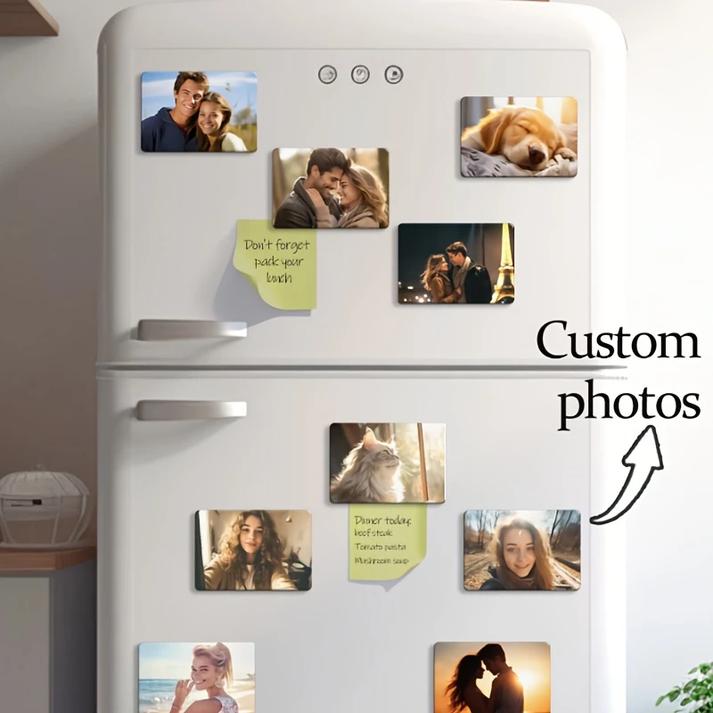 Personalized Custom Photo Magnet, Creative Self-Adhesive Fridge Magnet, Supports Custom Photo Printing, Strong Adhesion