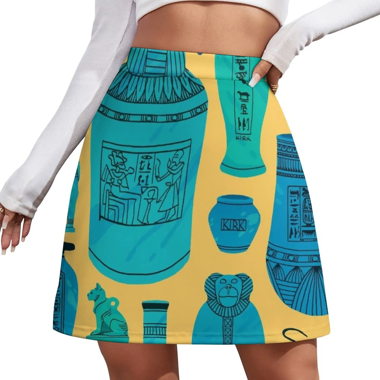 

Egyptian Faience Mini Skirt skirts for womans Skirt for girls