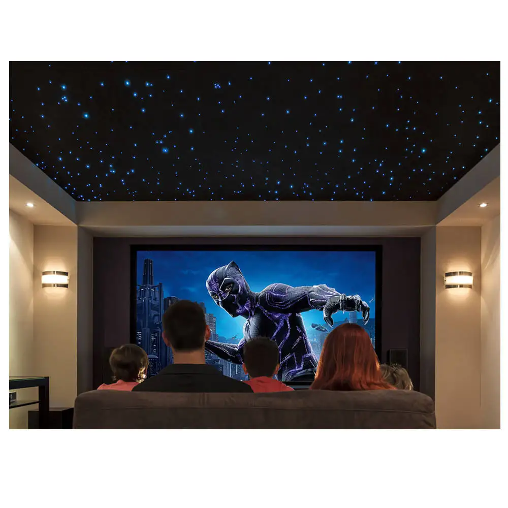 for Factory Wholesale RGBW Fiber Optic Star Ceiling Panels Twinkle Starry Sky LED Light Home Theater System USB Speaker RF