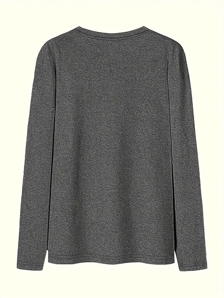 Women's Christmas & New Year Print Blouse - Casual Round Neck Long Sleeve Top, Winter Holiday Party Outfit, Machine