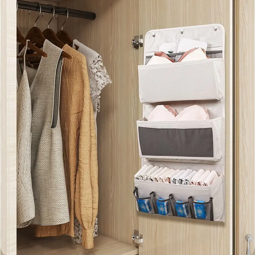 Yaratıcı Yurt Depolama Askı Çantası Çok katmanlı Katlanabilir Kapı Asılı Saklama Çantası Dokunmamış Kumaş yıkanabilir