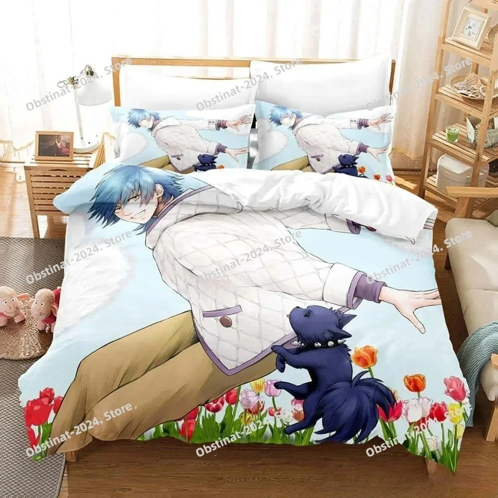 3D Print Anime Bed DRAMAtical Murder Bedding Set Bed Set Duvet Cover Sheet Pillowcase Bed Soft Quilt Cover Full Queen King Size