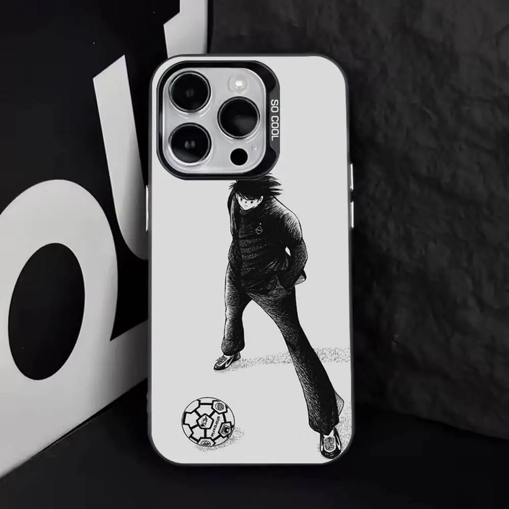 Coole C-Captain Tsubasa Handyhülle für iPhone 17,16,15,14,13,12,11,Pro,Max,Plus,E,Air,Mini Schwarz Tpu Cover