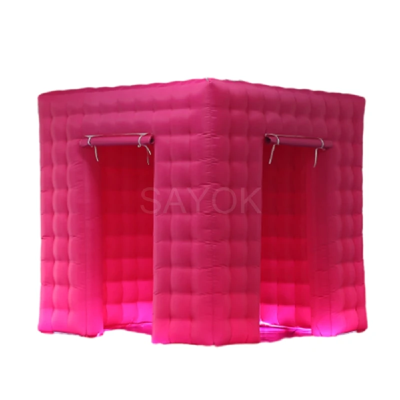 

2.5mH Customized Inflatable Pink Photo Booth Portable Inflatable Photo Booth Enclosure Tent for Wedding Party Show Events