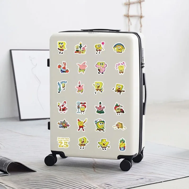 100PCS Cute Cartoon SpongeBob SquarePants Patrick Star Mobile Phone Case Luggage Guitar Cup DIY Sticker Decoration Wholesale