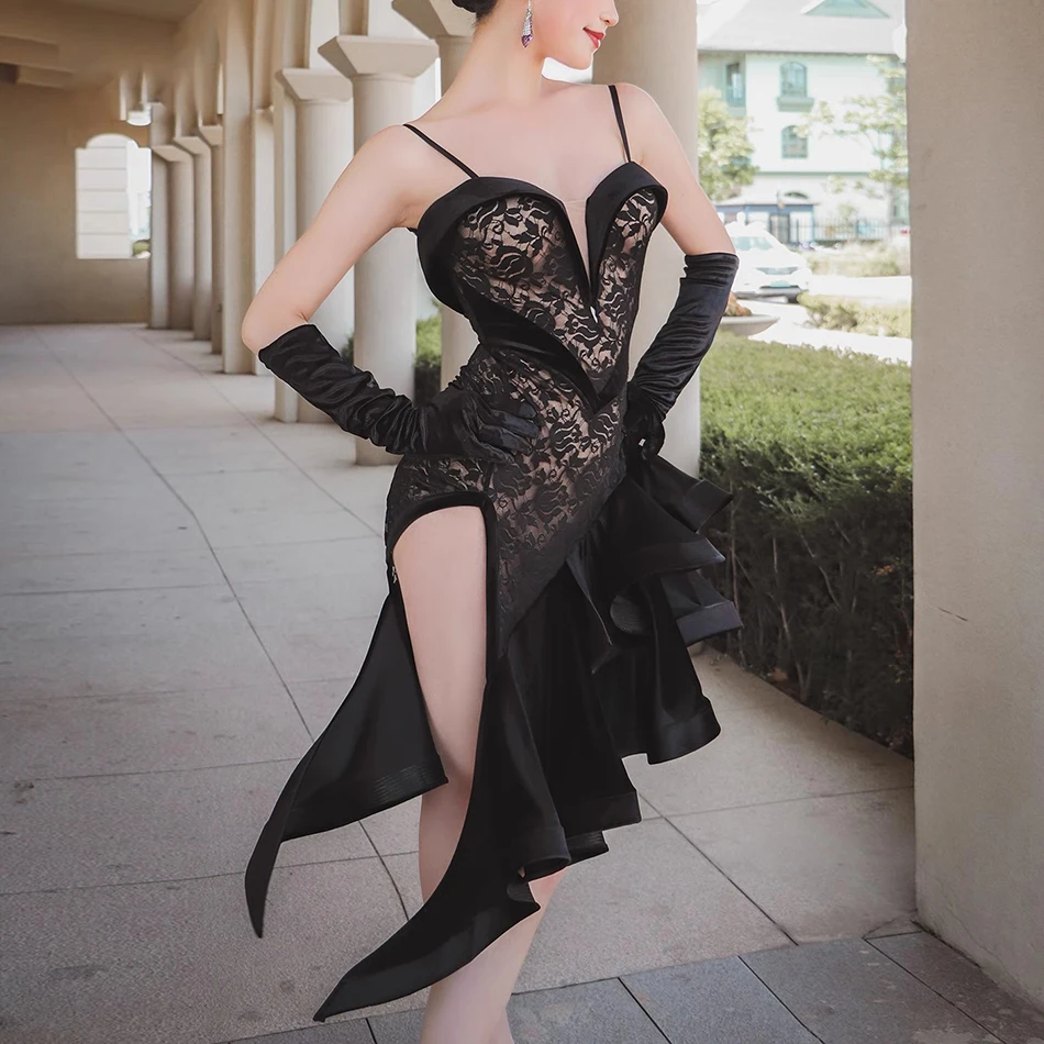 elegant salsa dress Latin/Rhythm Dance Competition Dresses