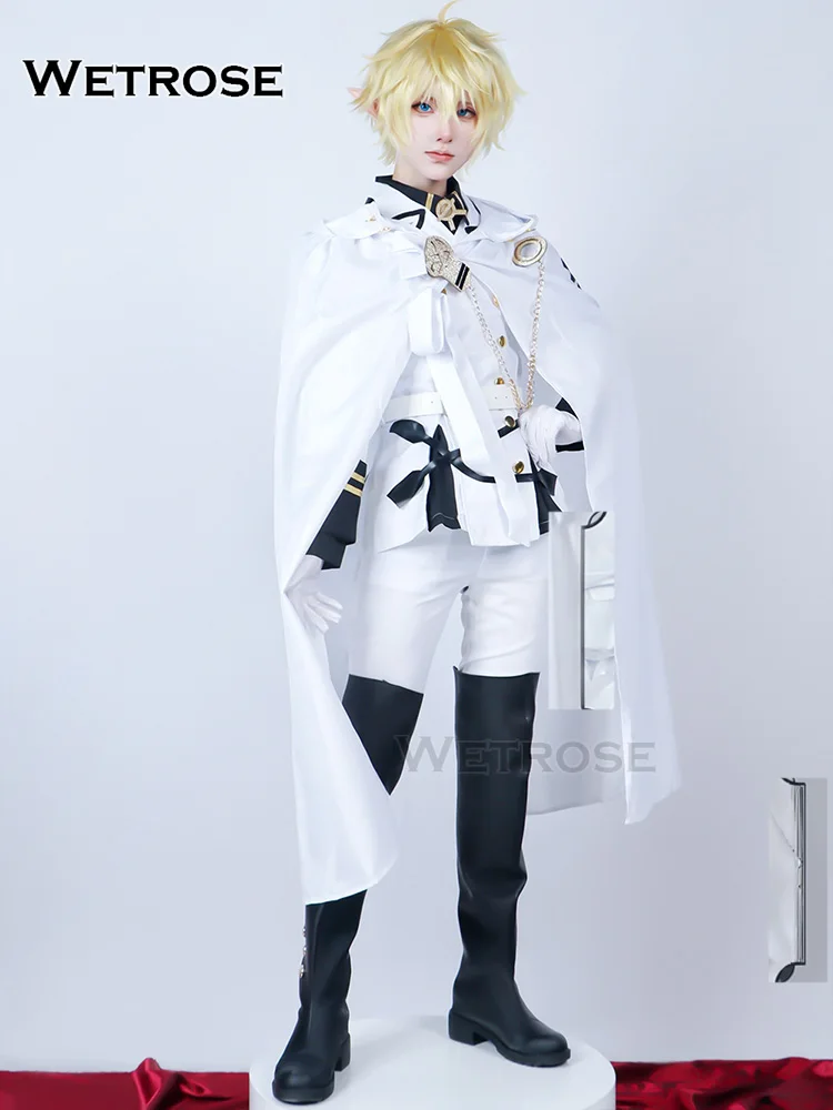 Muslimstock Hyakuya Mikaela Costume Cosplay Owari no Serafu Anime Seraph Of The End Halloween Vampire Cloak Set completo