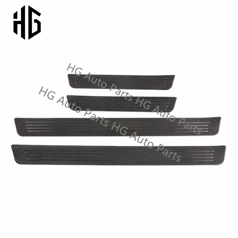 High Glossy Carbon Fiber Door Sill 3M Tape Decor Trims For Benz G Class W464 W463A G63 G55 G500 Exterior Door Panel Add On Style